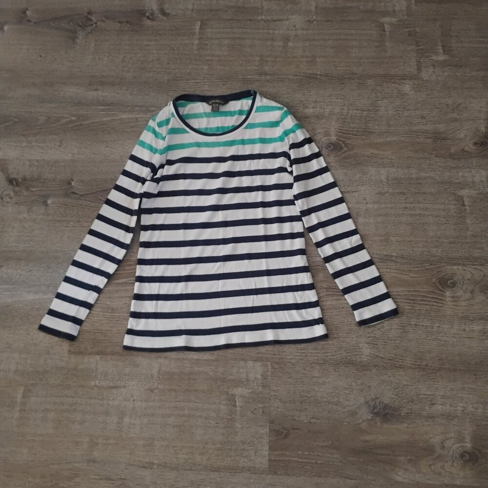 Tommy Bahama Striped Long Sleeve Crewneck Top